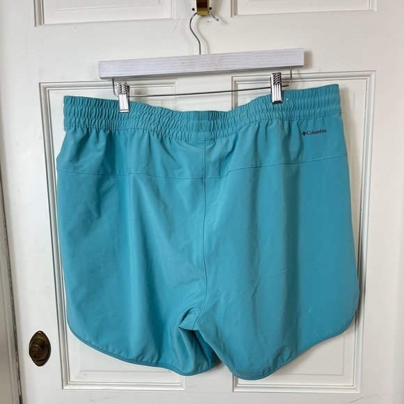 Columbia Dry Fit Teal Drawstring Shorts - Picture 2 of 4